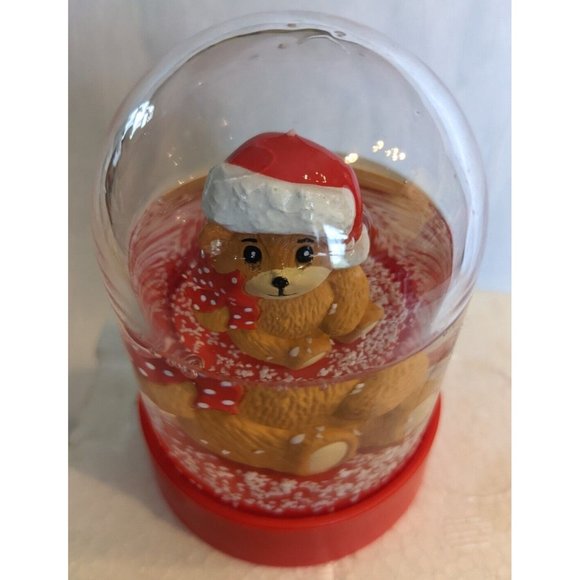 80s Snow Globe Lucy Bear Vtg Enesco Dome Christmas Rigg Teddy And Me  1982 Boxed - Picture 11 of 12